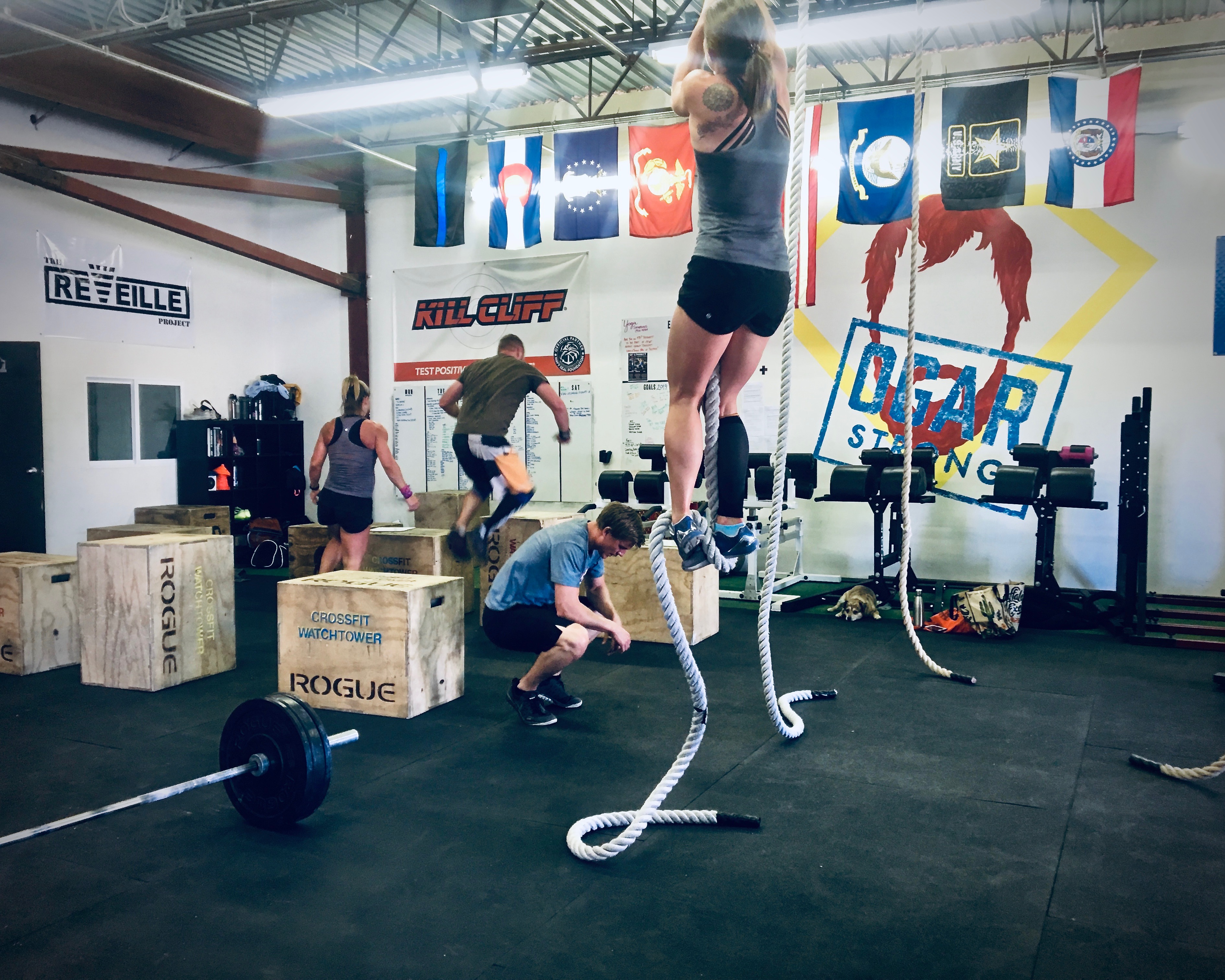 Flex Seal CrossFit WOD, Deadlifts + Sit Ups + Handstand Walks (Class)